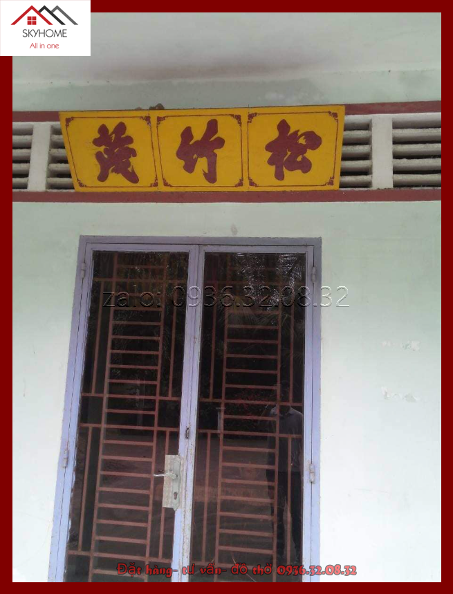 Hoành phi gỗ phòng thờ chữ Tùng Trúc Mậu